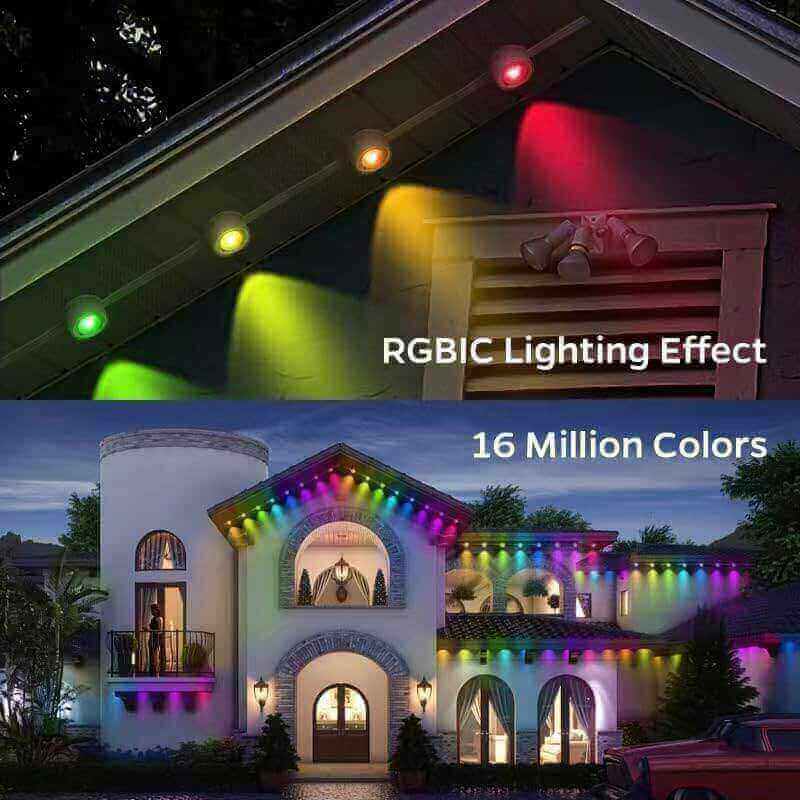 IC Eaves Strip Lights + 120ft 80LEDs RGB, permanente Außenbeleuchtung