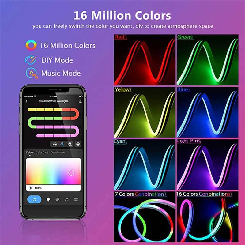 16,4 FT WiFi DIY Neon Lichtschlauch Streifen