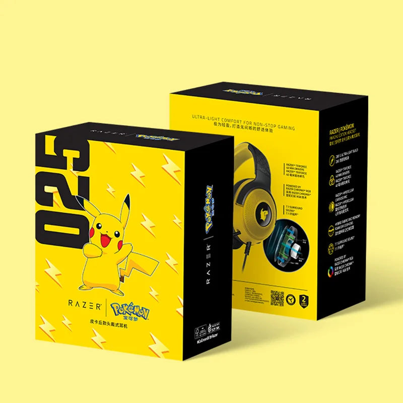 RGB-Beleuchtung Pokemon Pikachu V3 PC Kabelgebundenes USB-Gaming-Headset