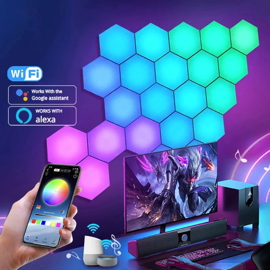 Customizable RGBIC Lighting: Choose from 16 million colors and vibrant lighting effects via the Tuya Smart App, allowing full control over brightness and colors.
Sync with Music & Screen: Lights sync with your music or screen sound for a dynamic, interactive experience—perfect for gaming, movies, or parties.
Multiple Control Options: Control via Tuya Smart App, remote control, or voice commands (Google Assistant, Alexa) for easy hands-free operation.
Energy Efficient & Smart: Powered by USB 5V with low p