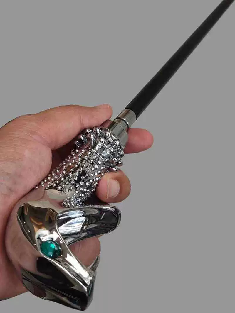 Harry Potter Malfoy Zauberstab mit Schlangenkopf aus Metall, Länge 115 cm