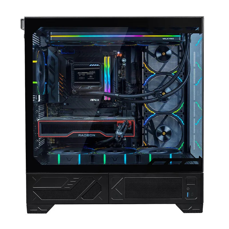 LITE White ATX Game PC Desktop Case Supports 360° Water Cooling