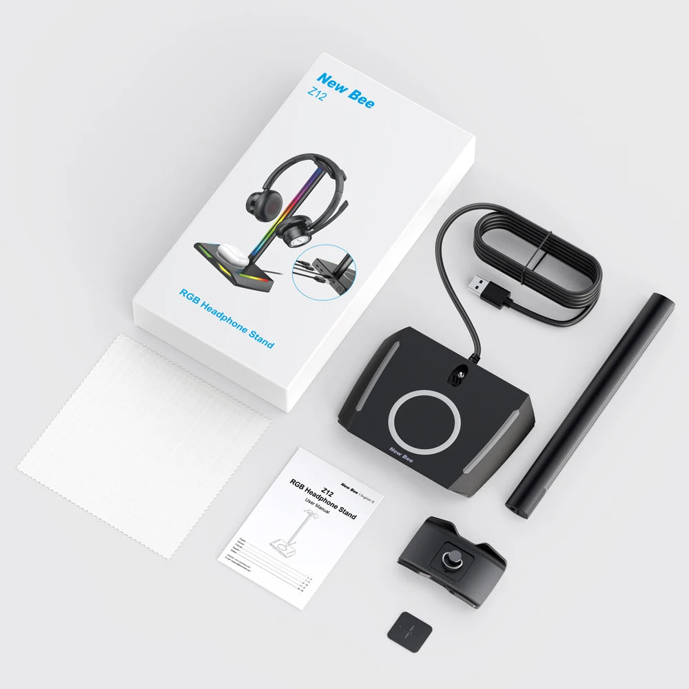 RGB-Headset-Ständerhalter mit kabellosem Ladegerät