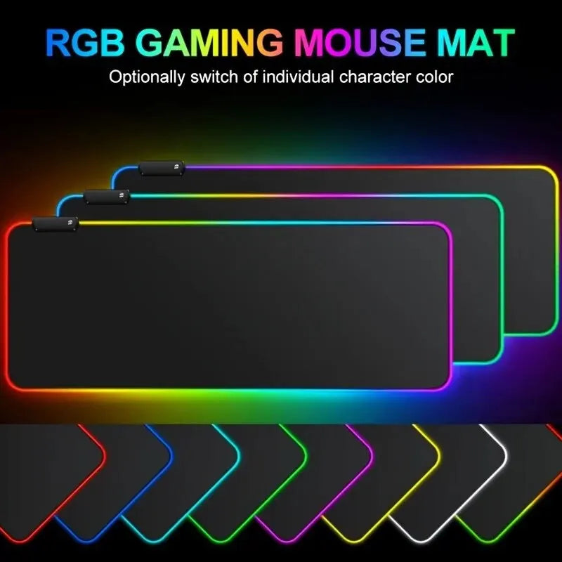 Large Gaming Mouse Pad Light Modes Touch Control