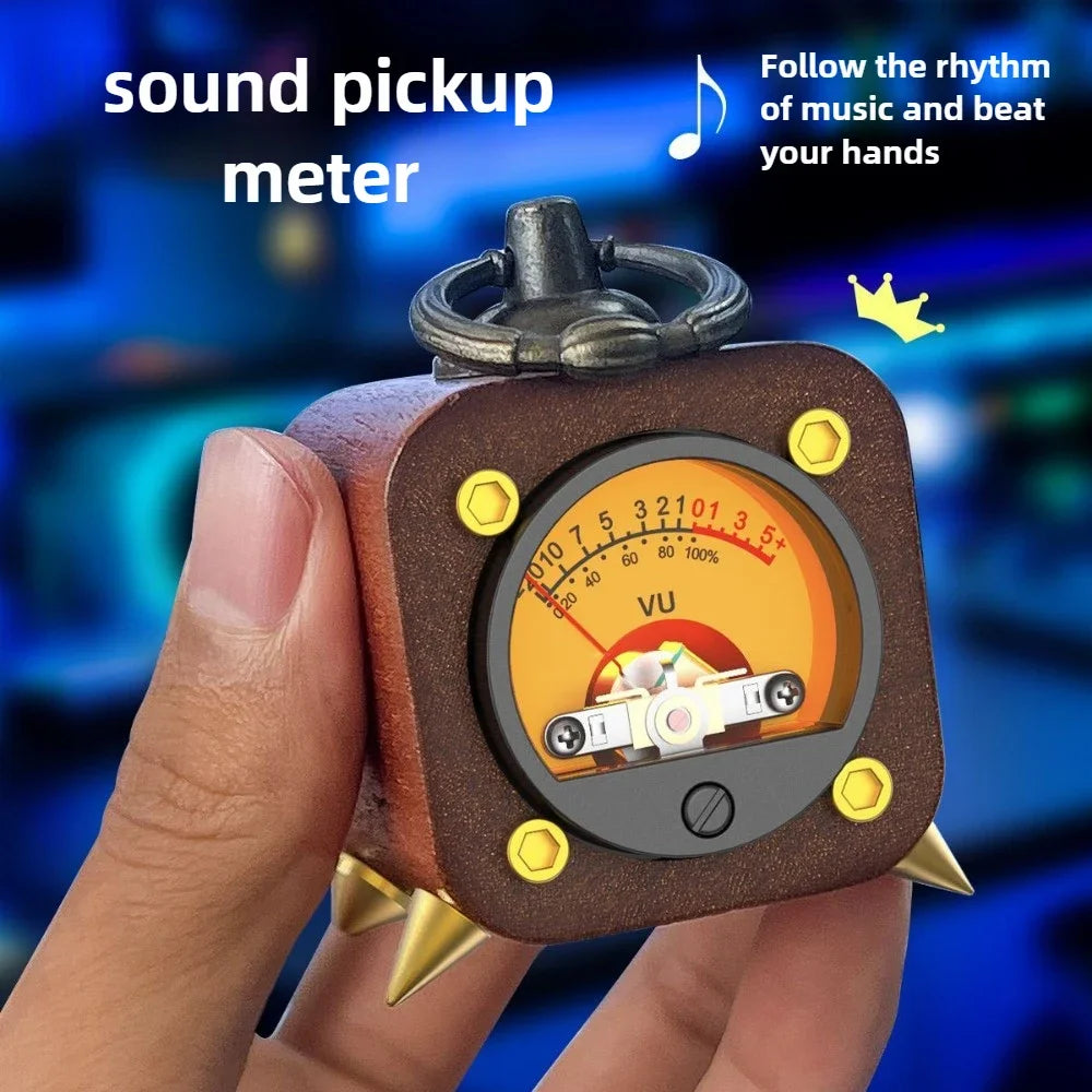Retro VU Pickup Level Meter Desktop Ornament Pickup Lamp Atmosphere Lamp Gallbladder Machine Decoration