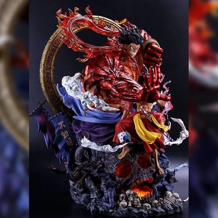 One Piece Fudo King Luffy King of Thieves and the Kingdom of Pirates and the flow of Sakura ghost island Luffy Collectible Model