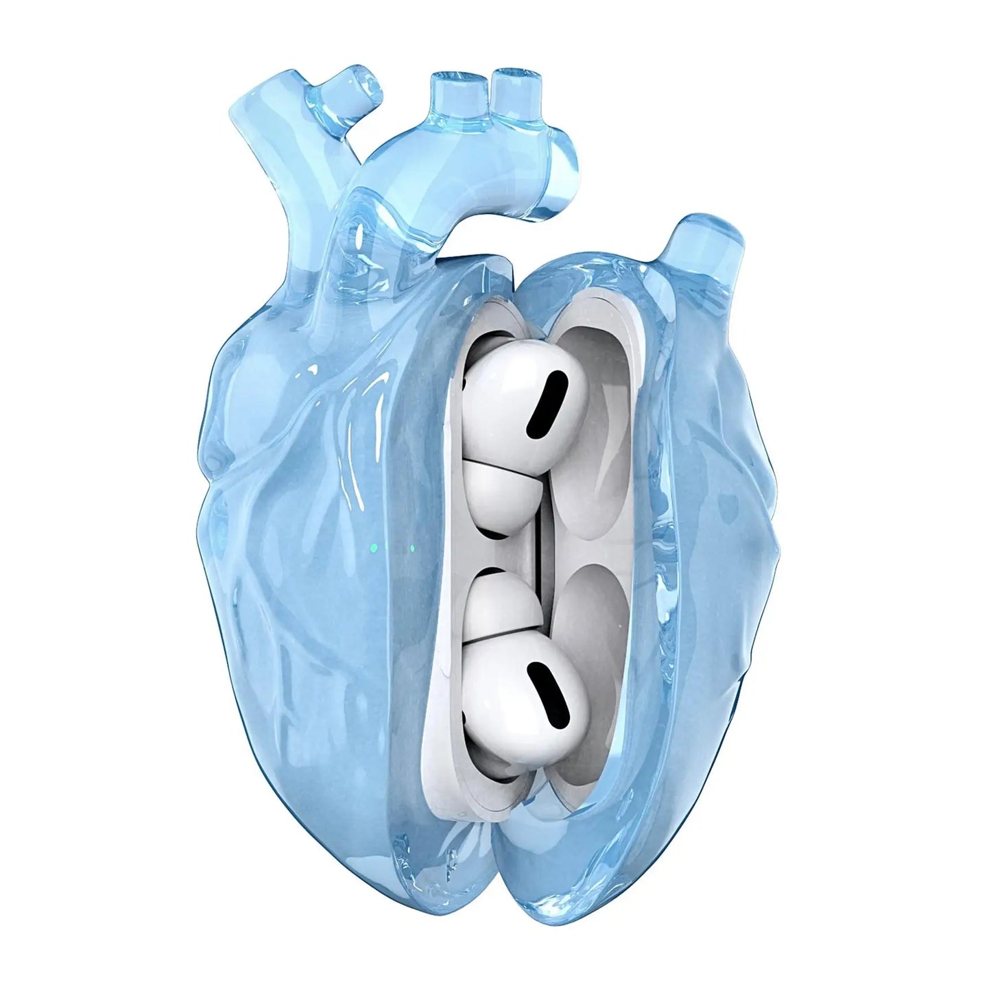 3D Liquid Silicone earphone Case For Airpods pro1/2 Case pounding heart Earphone Case Decoration Anti Fall Accessories
