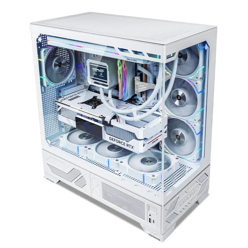 LITE White ATX Game PC Desktop Case Supports 360° Water Cooling