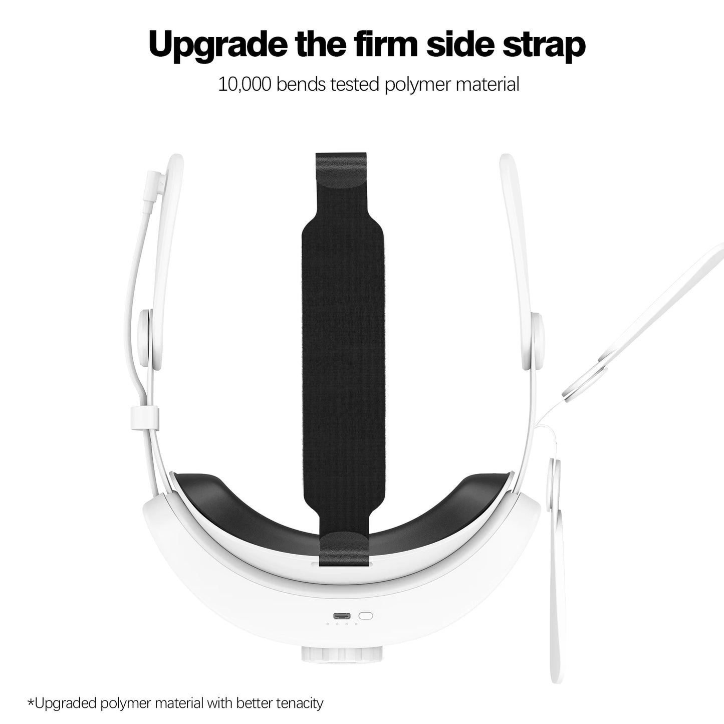 Battery Head Strap for Quest 3S 10000mAh Rechargeable Batter Adjustable Comfy Head Cushion to Reduce Head Pressure Fast Charging