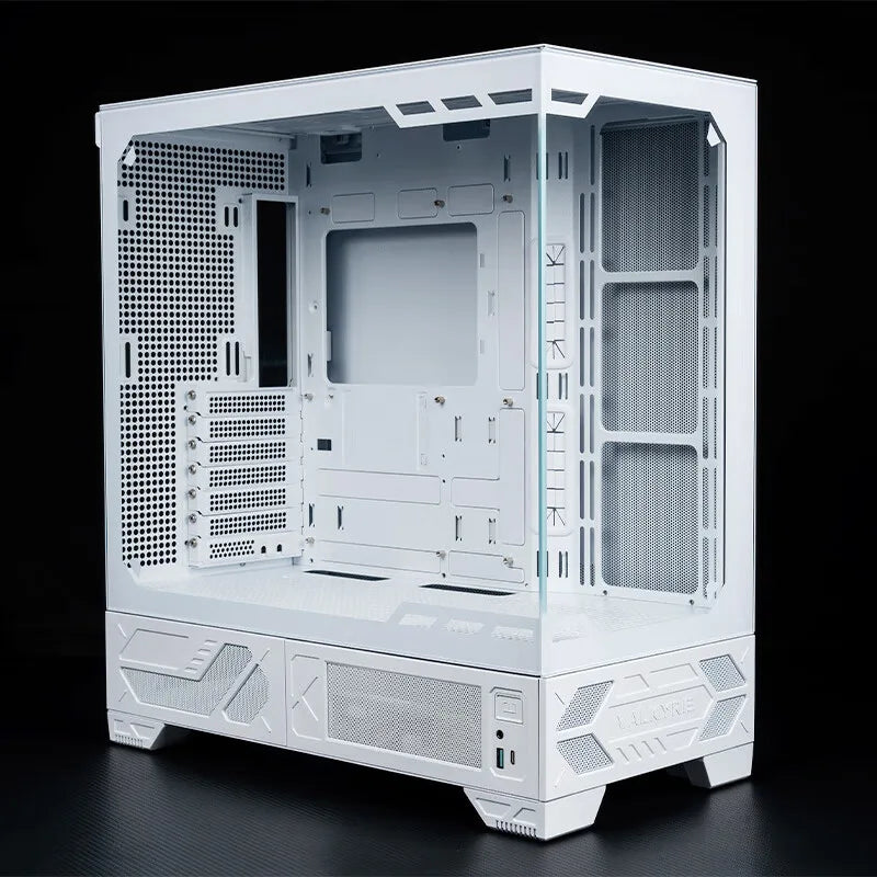 LITE White ATX Game PC Desktop Case Supports 360° Water Cooling