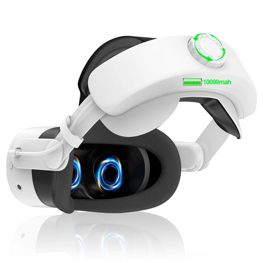 Battery Head Strap for Quest 3S 10000mAh Rechargeable Batter Adjustable Comfy Head Cushion to Reduce Head Pressure Fast Charging