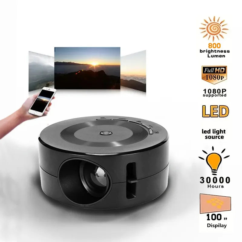 Smart Projector LED HD TV Video Projetor for 4K 1500 Lumens Android Same Screen Home Cinema Outdoor Portable Projetor