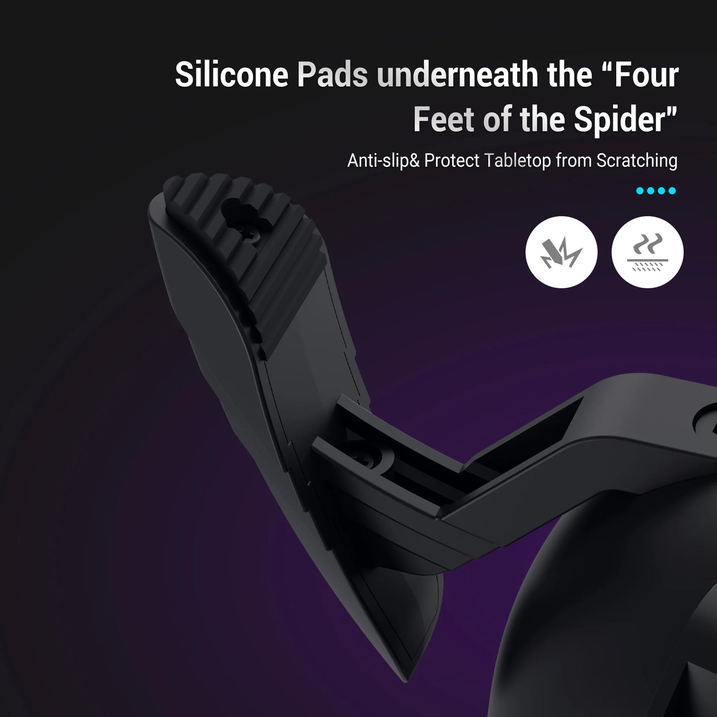 RGB Light Mouse Cable Holder Cord Clip Wire Organizer With 3 USB Ports