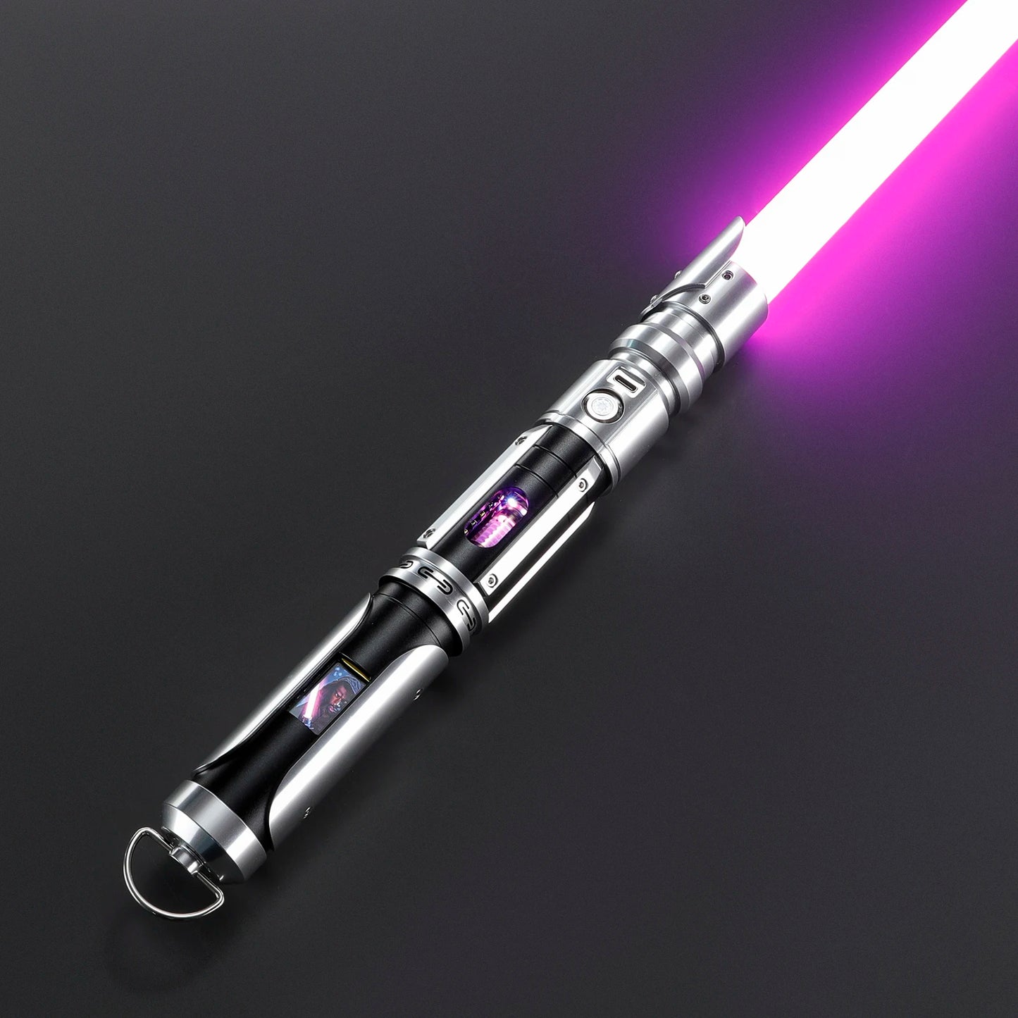 DamienSaber Force Heavy Dueling Light Saber Bluetooth Sensitive Smooth Swing Infinite Color Changing with 34 Sound Fonts