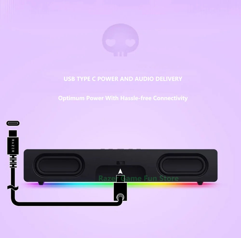 Barre de son de jeu Kuromi au design compact - Chroma RGB - Bluetooth 5.0