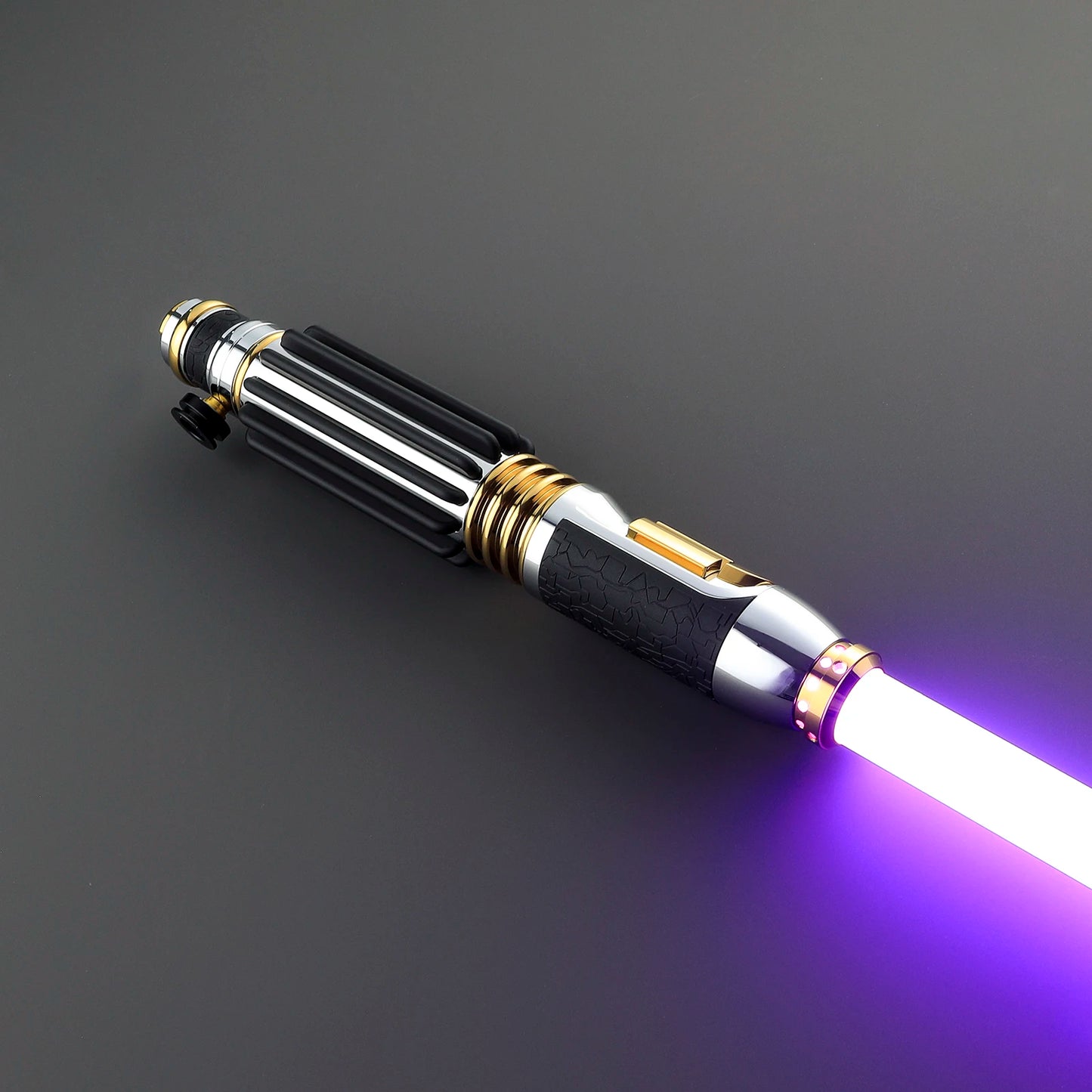 DamienSaber Mace Windu Lightsaber Sensitive Smooth Swing Light Saber Xeno3.0 Pixel Heavy Dueling Metal Handle with 34 Fonts