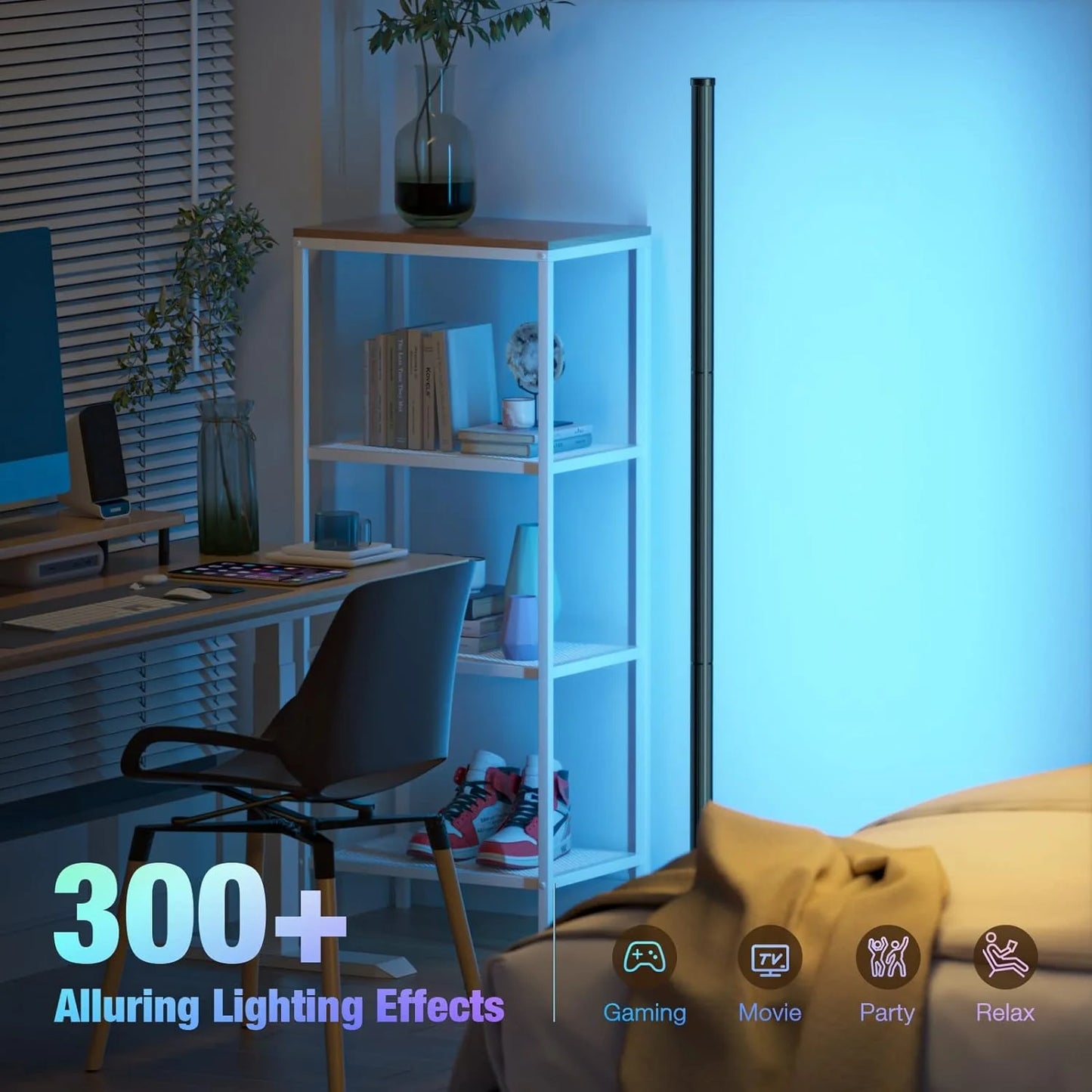 Smart RGB Floor Lamp with Music Sync Mood Light with APP & Remote Control