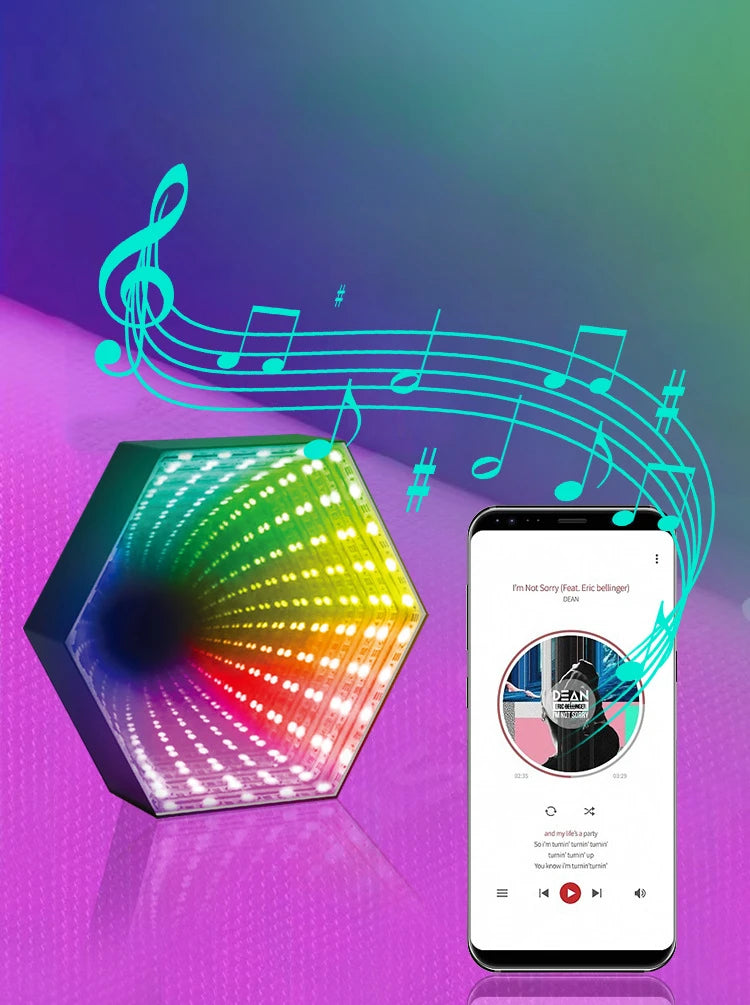 RGB 3D Sechseckspiegel Tunnellicht LED-Panelleuchte