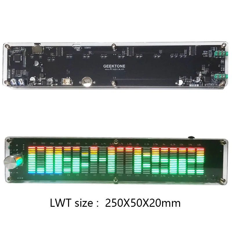 DSP equalizer EQ Pickup Rhythm Music Spectrum LED Audio Level Indicator Amplifier VU Meter for Car Light Atmosphere Lamps