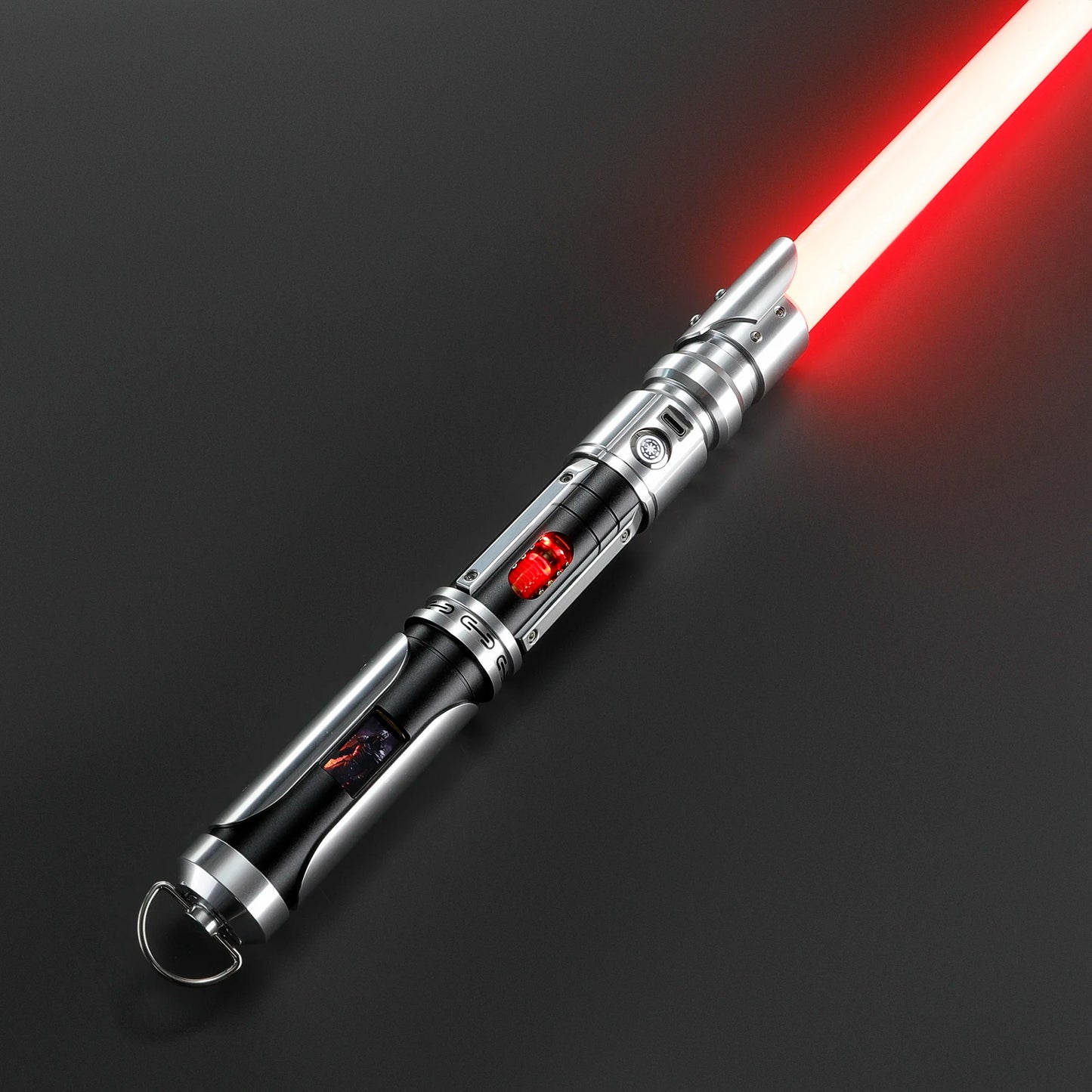 DamienSaber Force Heavy Dueling Light Saber Bluetooth Sensitive Smooth Swing Infinite Color Changing with 34 Sound Fonts