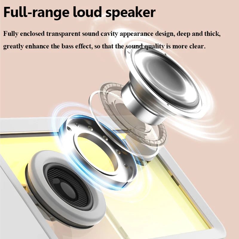 Bluetooth Speaker Vintage Surround Sound Audio System RGB Atmosphere Light