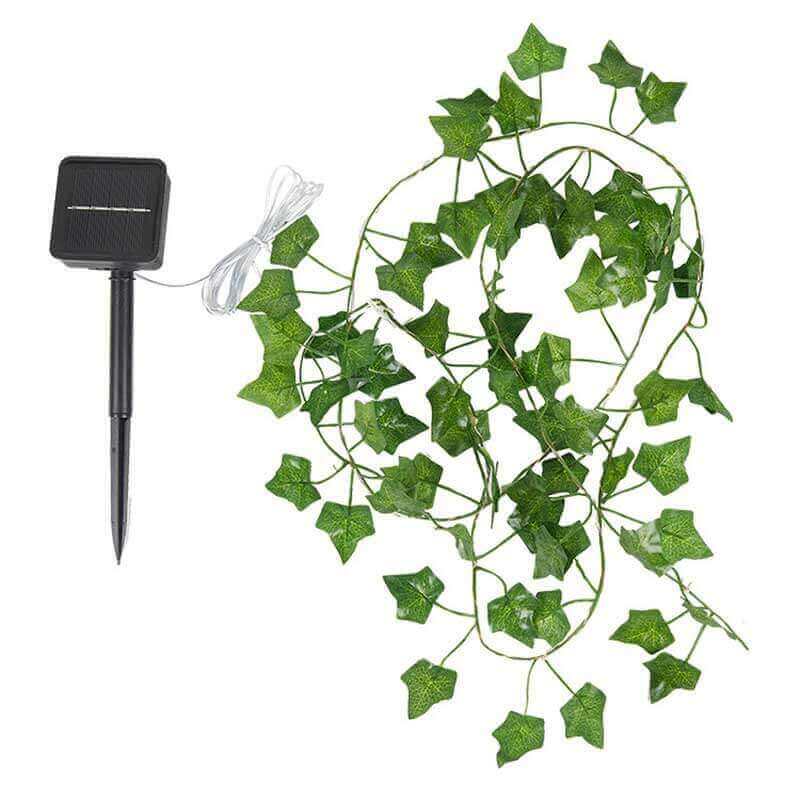 Guirlande lumineuse solaire à LED en rotin de 32,8 pieds