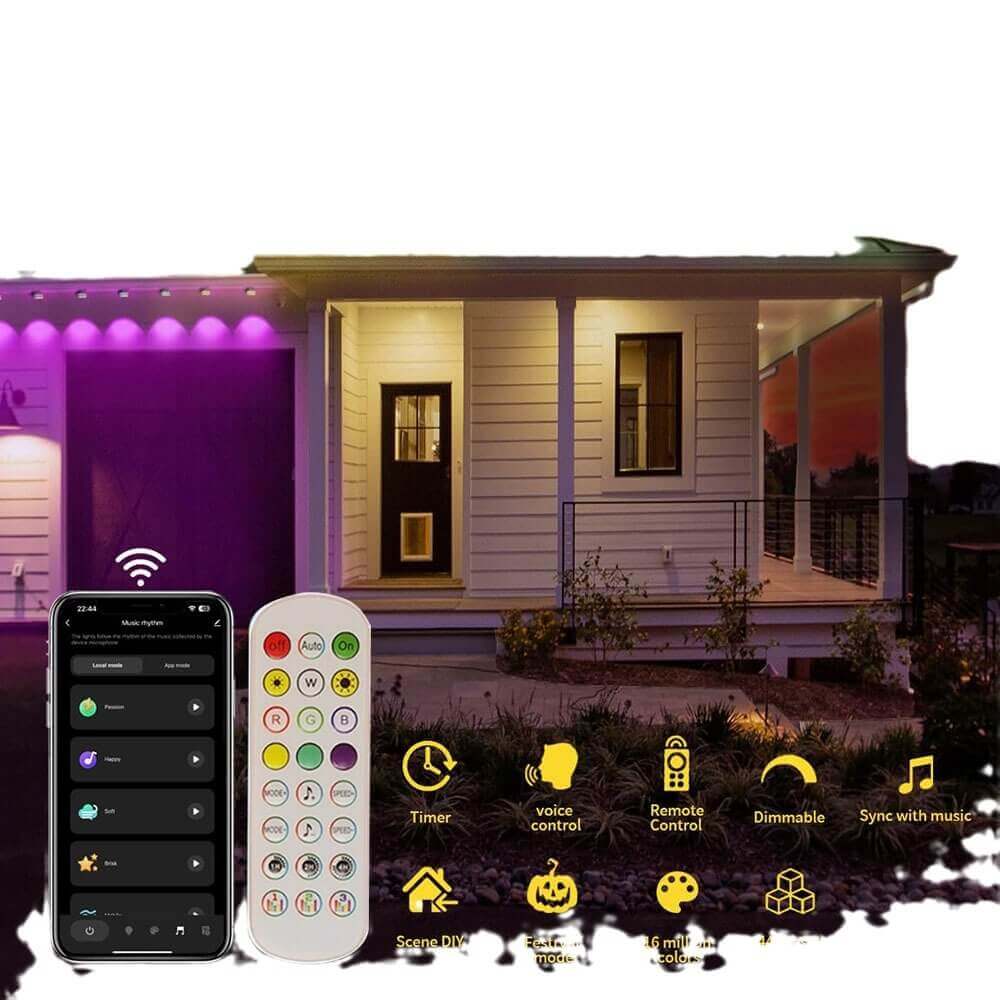 RGB+IC Smart Strip Light 120ft mit 80 LEDs für den Außenbereich