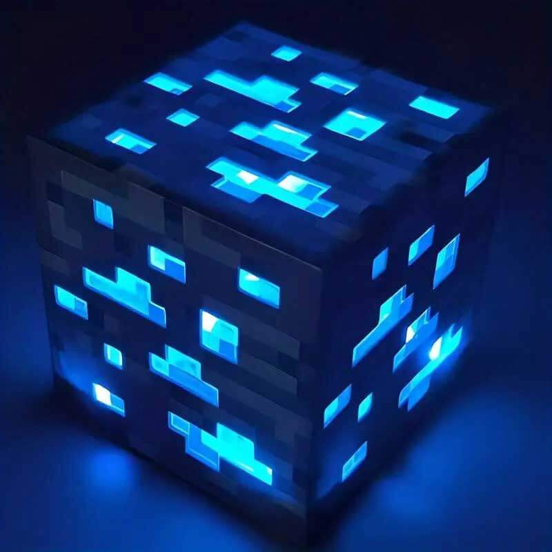 Lumières de bloc de minerai Minecraft avec chargement USB