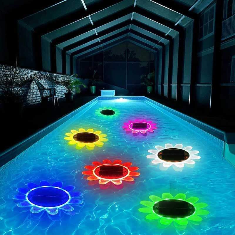 Lampe solaire de piscine à LED avec changement de couleur