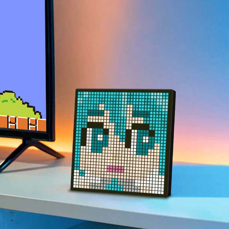Table de bureau avec éclairage LED Bluetooth Pixel Display