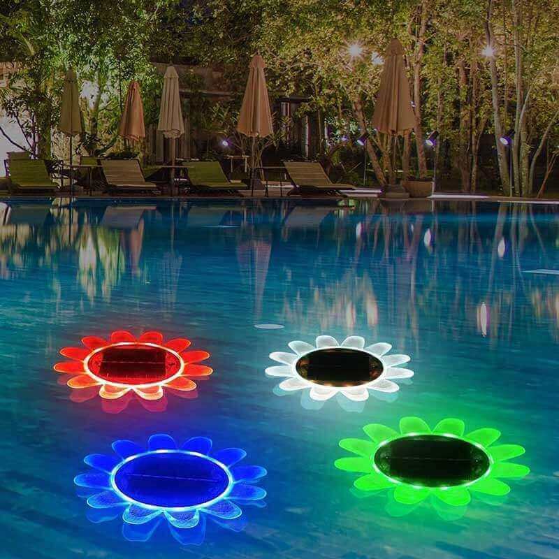 Lampe solaire de piscine à LED avec changement de couleur