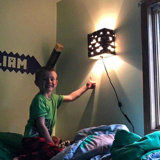 handgefertigte Minecraft Kreative Led Nachtlampe Wandlampe
