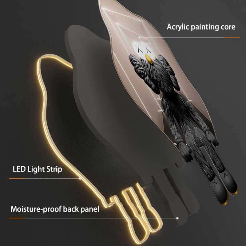 Installation de lumière LED 3D Peinture Iron Man Mur Gaming Light 220V