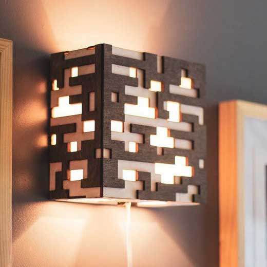 handgefertigte Minecraft Kreative Led Nachtlampe Wandlampe