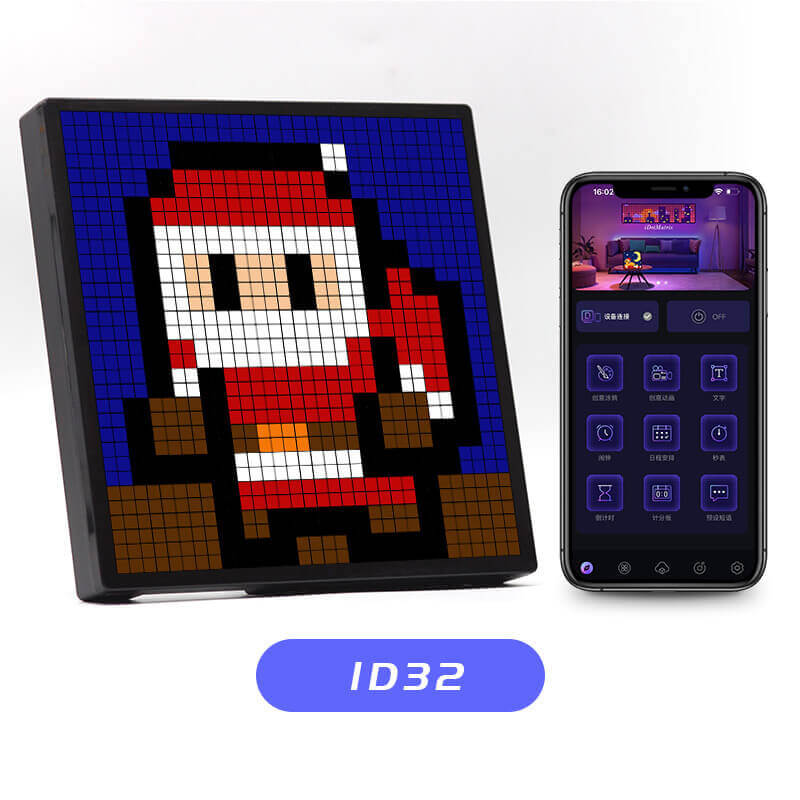 Table de bureau avec éclairage LED Bluetooth Pixel Display