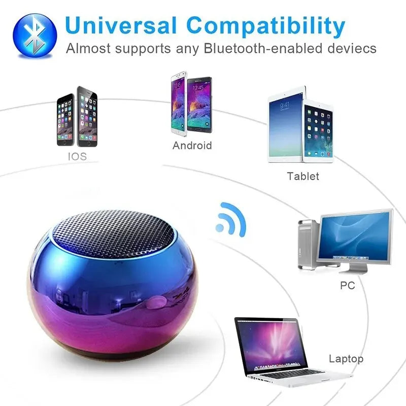 compatiblity with mutle device Wireless Bluetooth Speaker Gun Metal Heavy Stereo Surround Subwoofer