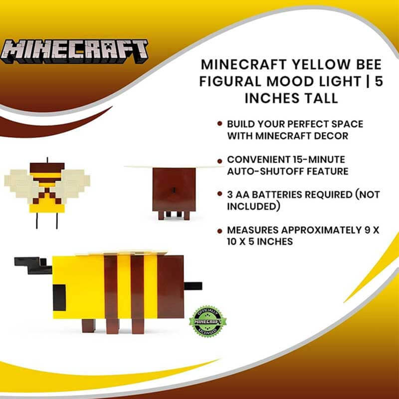 Lampe abeille Minecraft faite à la main