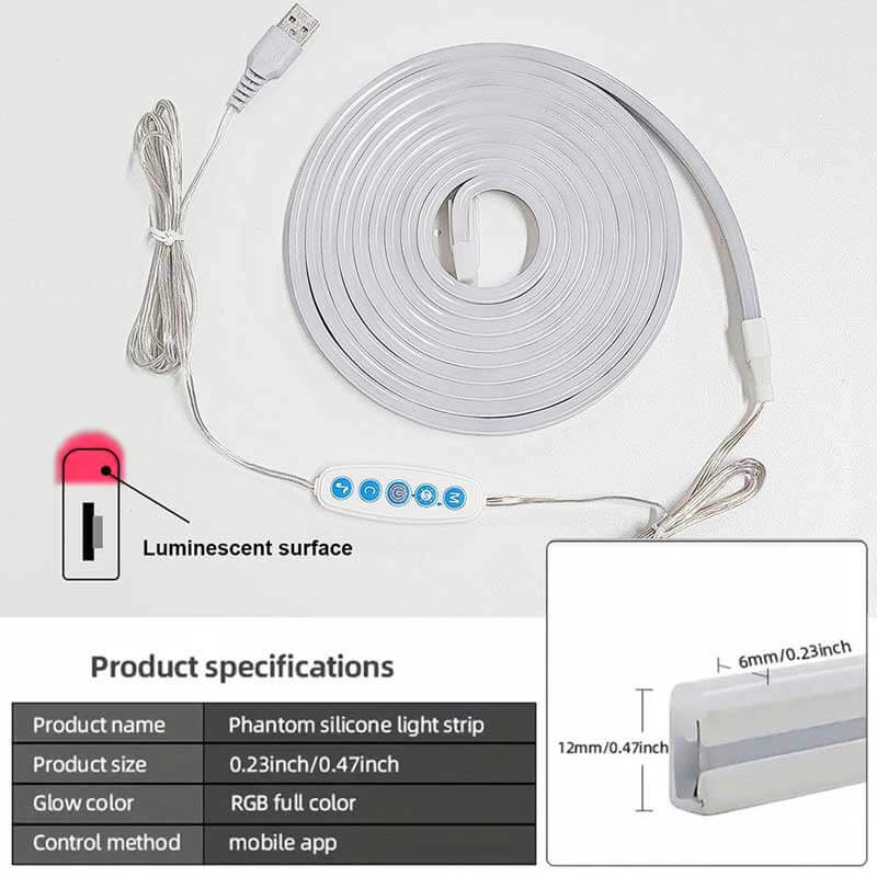 DIY Buntes Neon-Lichterband mit flexiblem LED-Licht mit USB