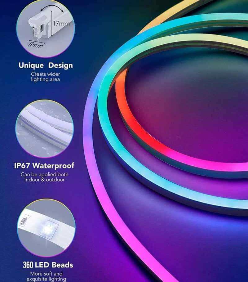 LED-Silikon-Neon-Seilstreifenlichter