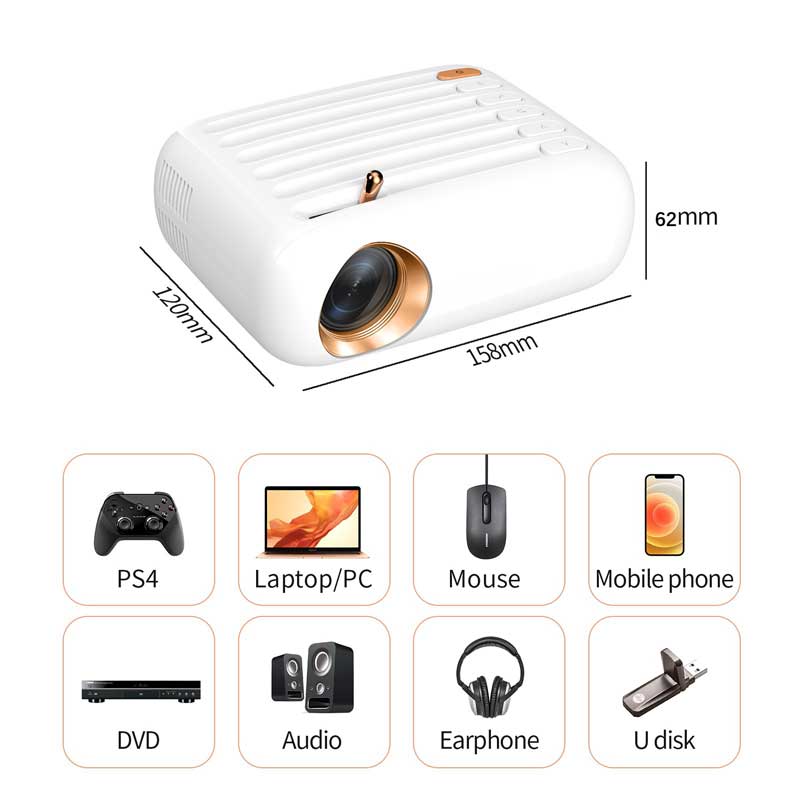 small portable Remote Control Smart screen projector
