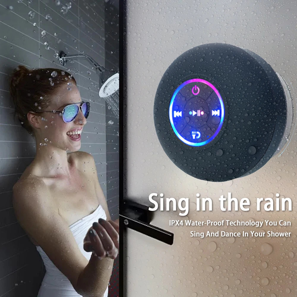 waterproof Bluetooth Speaker LED IPX4 Waterproof Loudspeaker Mini Stereo Sound Box