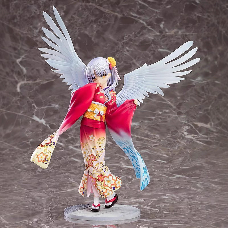 19cm Angel Heartbeat Lihua Plays Angel Kimono 1/8 Anime PVC Figure