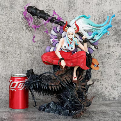 36.5cm One Piece Yamato With a Crouching Head Figure PVC