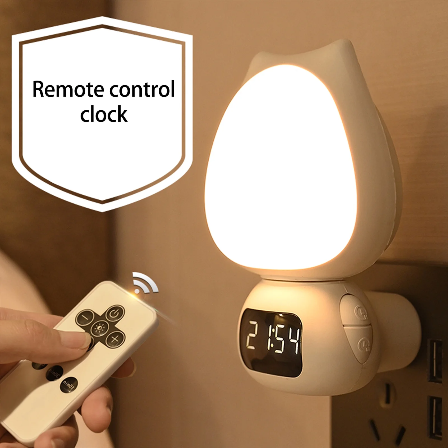 Night lights Plug Dual-use Remote Control Dimmable Cat Shape Lighting - YouWei Trade