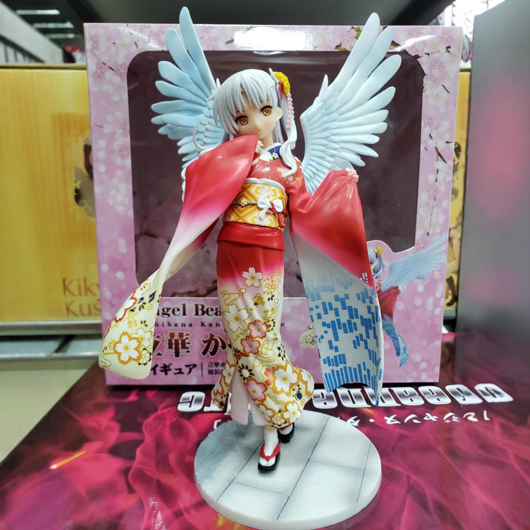 19cm Angel Heartbeat Lihua Plays Angel Kimono 1/8 Anime PVC Figure