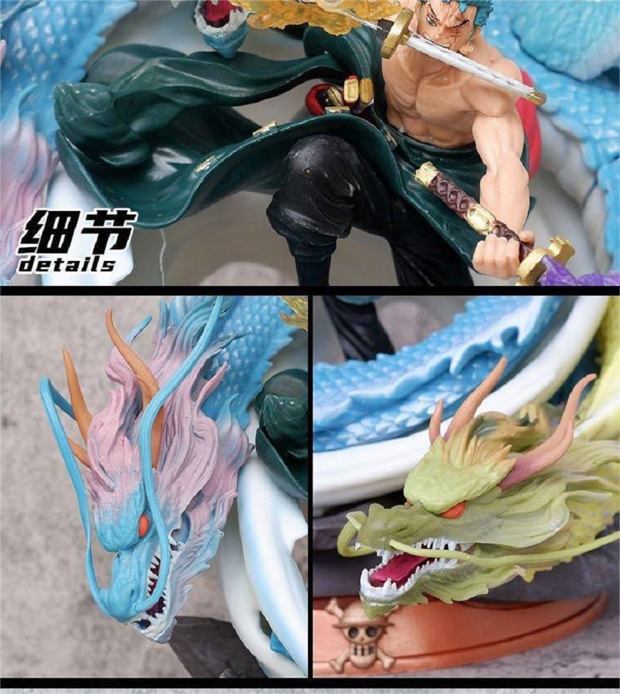 35CM Anime Figure Roronoa Zoro Figures Sauron Three Dragons Style