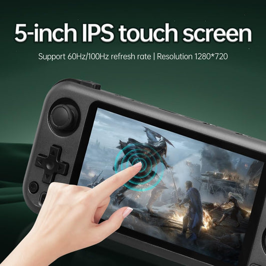 Handheld Game Console 5 Inch IPS Screen Linux System Built-in 16G+64G TF Card