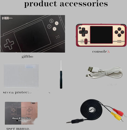 32 Bit Handheld Game Console 3 inch Screen Dual Core System (No TF Card Attached)