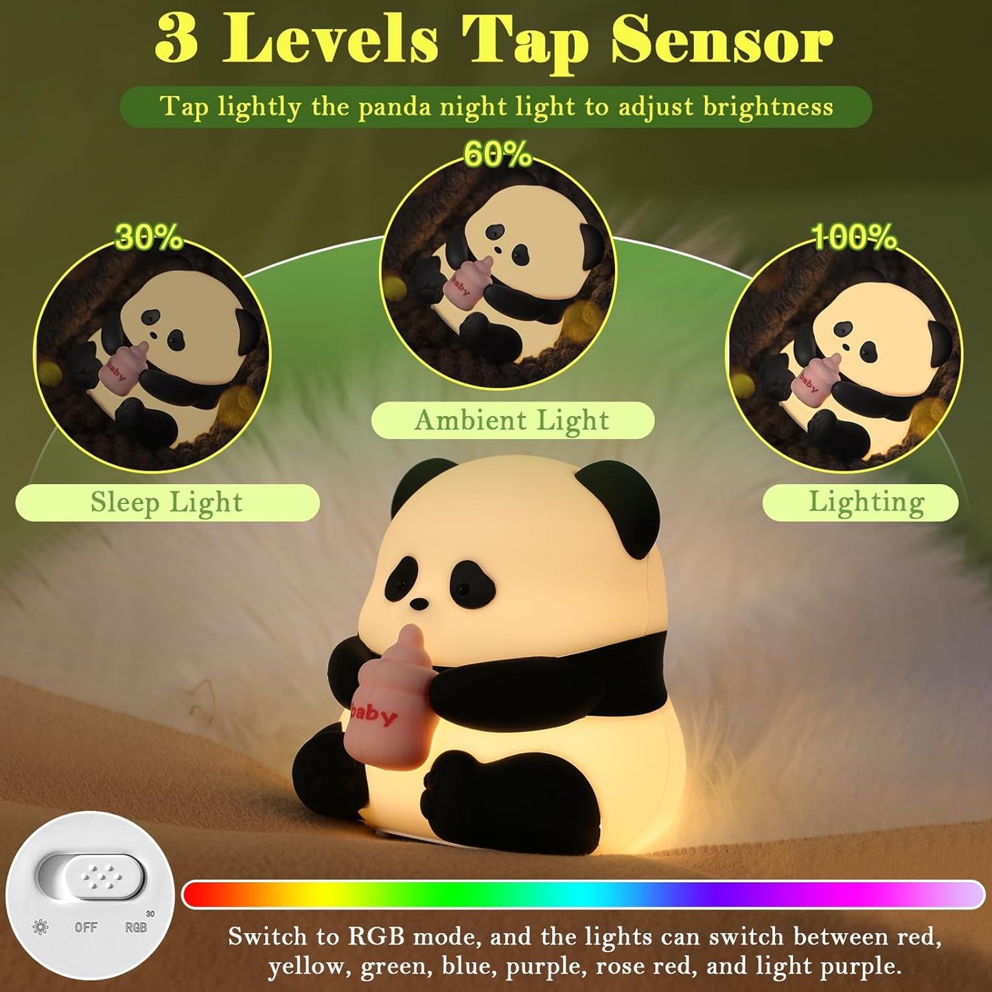 Panda HuaHua Night Light, Cute Pat Lamps - YouWei Trade