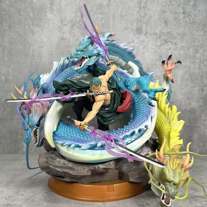 35CM Anime Figure Roronoa Zoro Figures Sauron Three Dragons Style